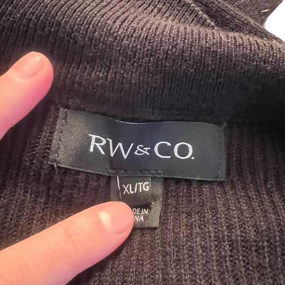 RW&CO men’s 1/4 zip striped sweater. Size XL - Picture 3 of 7